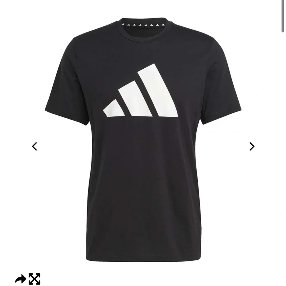 Adidas Men's Black Tee with White Logo - Picture 4 of 4
